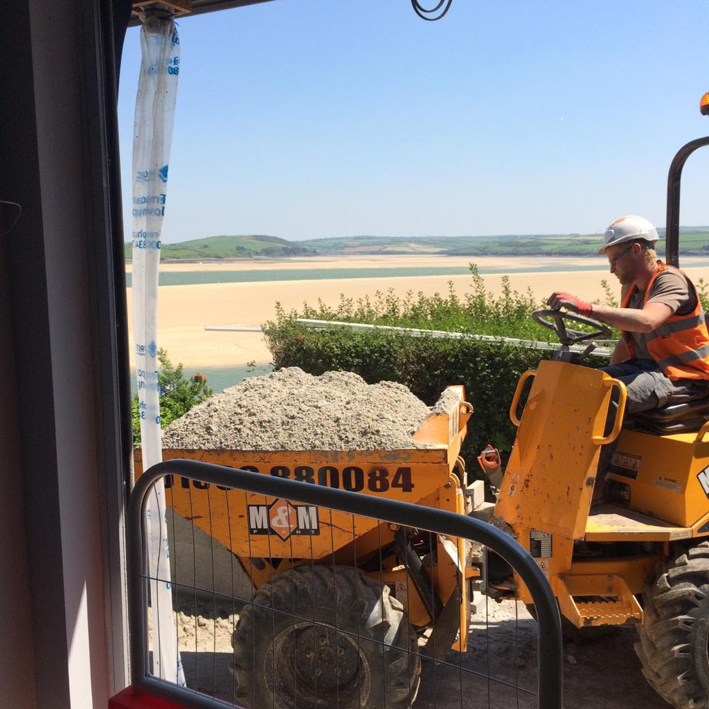 View of the Camel Estuary from the building site that was to become Greens