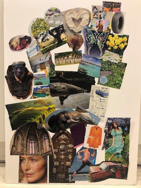 The first Intuitive Vision Board Sarah ever made.