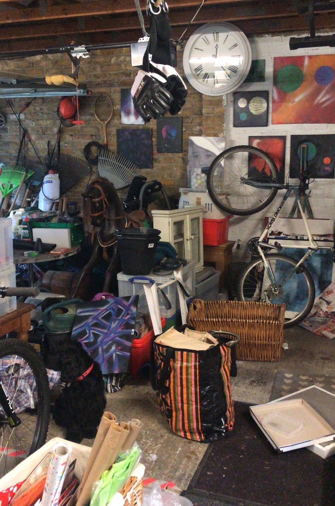 Double garage cluttered to the brim is not uncommon at all